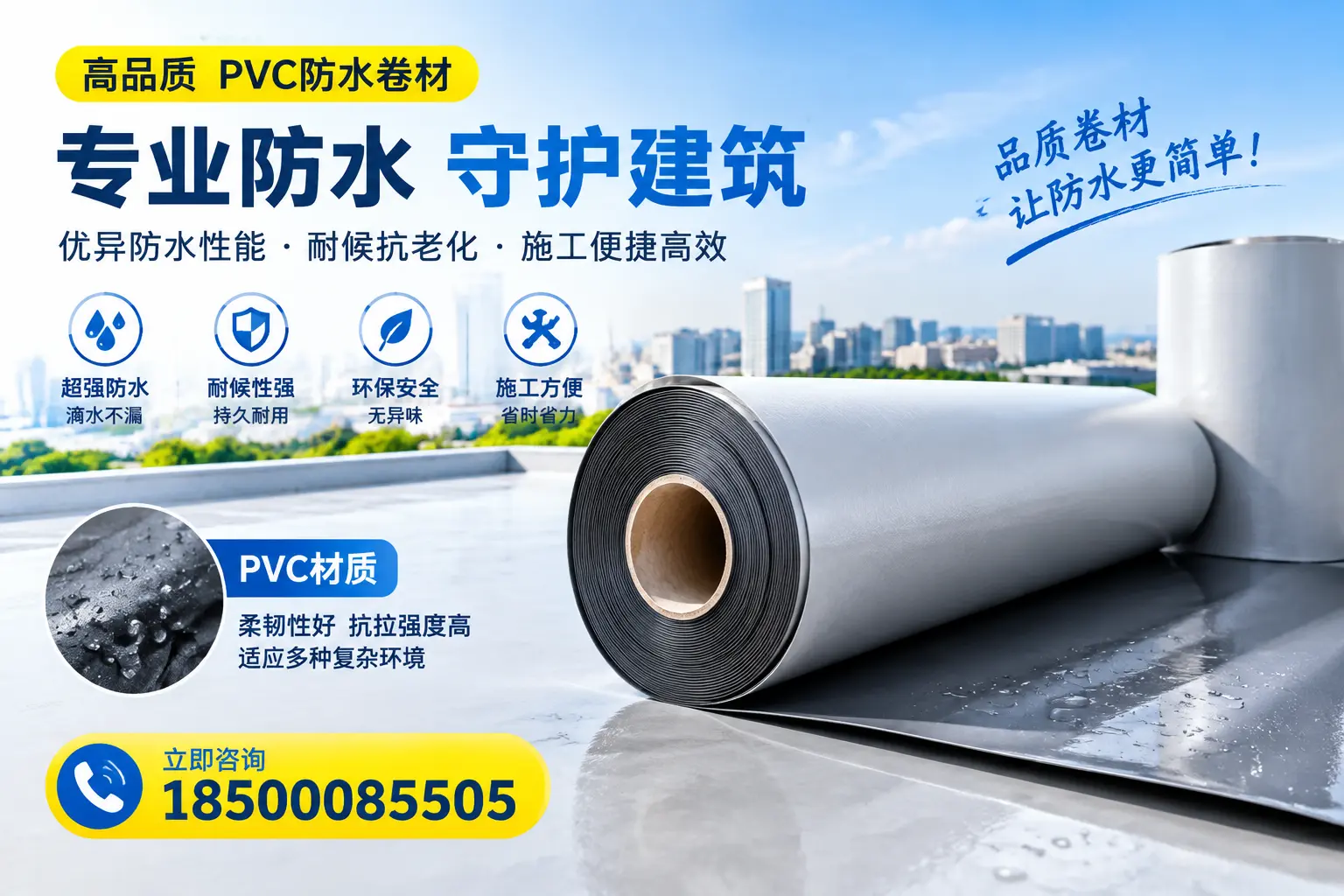 PVC防水卷材的安全性分析,武威居民需了解的知识